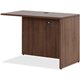 Lorell Essentials Series Return Shell - 41.4" x 23.6"29.5" Return, 1" Top - Finish: Laminate, Walnut - Grommet, Cord Management,