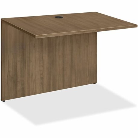 Lorell Essentials Series Bridge - 47.3" x 23.6"29.5" Bridge, 1" Top - Finish: Walnut - Laminate Table Top - Durable, Grommet, Ba