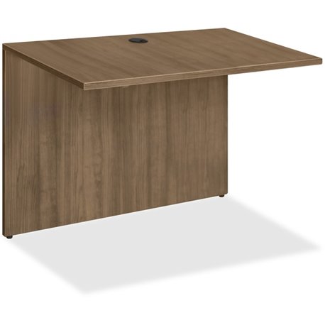 Lorell Essentials Series Bridge - 41.4" x 23.6"29.5" Bridge, 1" Top - Finish: Walnut - Laminate Table Top - Durable, Grommet, Ba