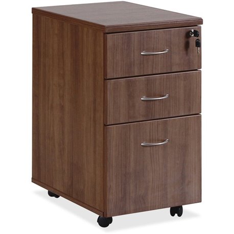 Lorell Essentials Series Box/Box/File Mobile File Cabinet - 1" Top, 3.8" Drawer Pull, 0.1" Edge, 15.8" x 22"28.4" Pedestal - 3 x