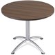 Iceberg iLand Round Hospitality Table - Round Top - Powder Coated Silver - Contemporary Style - 1.13" Table Top Thickness x 36" 