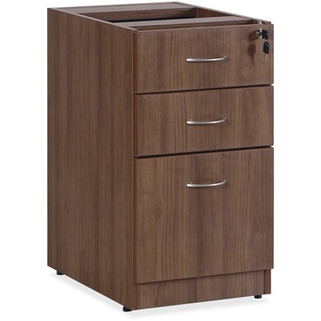 Lorell Essentials Series Box/Box/File Fixed File Cabinet - 15.5" x 21.9"28.5" Pedestal - 3 x File, Box Drawer(s) - Finish: Lamin