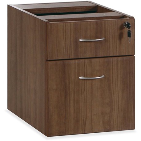 Lorell Essentials Series Box/File Hanging File Cabinet - 15.5" x 21.9"18.9" - 2 x Box, File Drawer(s) - Finish: Walnut Laminate 