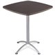 Iceberg iLand 42"H Square Bistro Table - Square Top - Powder Coated Silver Base - Contemporary Style - 36" Table Top Length x 36