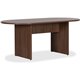 Lorell Essentials Oval Conference Table - 1.3" Table Top, 0" Edge, 70.9" x 35.4"29.5" Table - Finish: Walnut Laminate - Adjustab