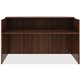 Lorell Essentials Series Front Reception Desk - 72" x 36"42.5" , 0.1" Edge - Material: Metal - Finish: Walnut, Laminate