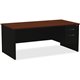 Lorell Fortress Modular Series Right-Pedestal Desk - 72" x 36" , 1.1" Top - 2 x Box, File Drawer(s) - Single Pedestal on Right S