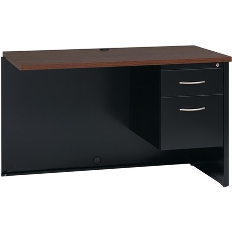 Lorell Fortress Modular Series Right Return - 48" x 24" , 1.1" Top - 2 x Box, File Drawer(s) - Single Pedestal on Right Side - M