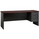 Lorell Fortress Modular Series Right-pedestal Credenza - 72" x 24" , 1.1" Top - 2 x Box, File Drawer(s) - Single Pedestal on Rig