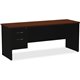 Lorell Fortress Modular Series Left-pedestal Credenza - 72" x 24" , 1.1" Top - 2 x Box, File Drawer(s) - Single Pedestal on Left