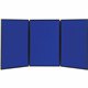Quartet Show-It! 3-sided Display System - 36" Height x 72" Width - Gray Fabric, Blue Surface - Dual Sided, Lightweight, Resilien