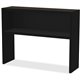 Lorell Fortress Modular Series Stack-on Hutch - 48" - Material: Steel - Finish: Black - Grommet, Cord Management