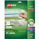 Avery Removable I.D. Laser/Inkjet Labels - 1/2" Width x 1 3/4" Length - Removable Adhesive - Rectangle - Laser, Inkjet - White -