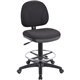 Lorell Millenia Series Adjustable Task Stool with Back - Black Seat - Black - 1 Each