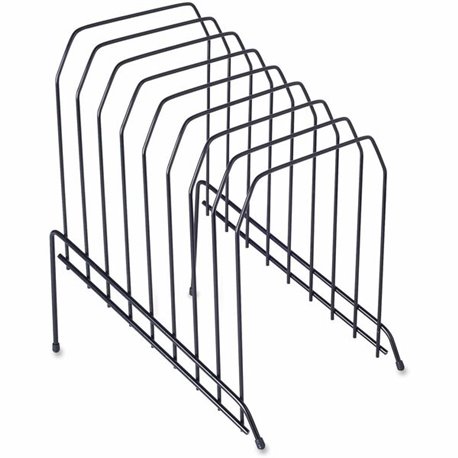 Lorell Wire File Sorter/Holder - 8 Divider(s)Desktop - Black - Wire - 1 Each