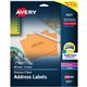 Avery Easy Peel High Gloss Clear Mailing Labels - 1" Width x 2 5/8" Length - Permanent Adhesive - Rectangle - Laser, Inkjet - Cl