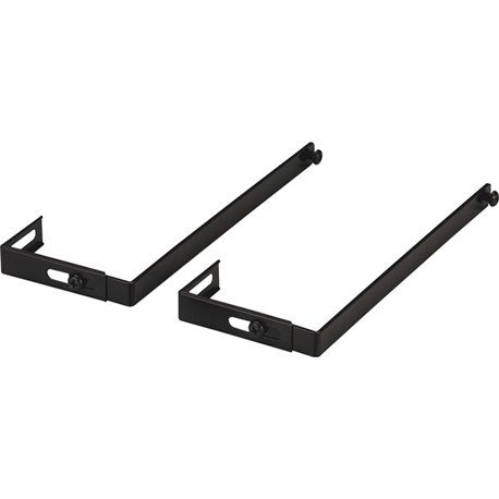 Lorell Partition Hangers - 7" Size - Metal - Black - 1 / Pair