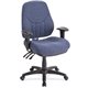 Lorell Bailey High-Back Multi-Task Chair - Blue Acrylic Seat - Black Frame - 1 Each