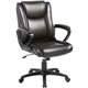 SOHO High-Back Office Chair - Black Bonded Leather Seat - Black Bonded Leather Back - High Back - 5-star Base - 1 Each