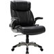 SOHO High-back Office Chair Flip with Armrest - Black Bonded Leather Seat - Black Bonded Leather Back - High Back - 5-star Base 