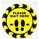 Avery PLEASE WAIT HERE Distancing Floor Decals - 5 - PLEASE WAIT HERE Print/Message - Round Shape - Pre-printed, Tear Resistant,