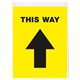 Avery Floor Decal - 5 - This Way Print/Message - Rectangular Shape - Pre-printed, Tear Resistant, Wear Resistant, Non-slip, Wate