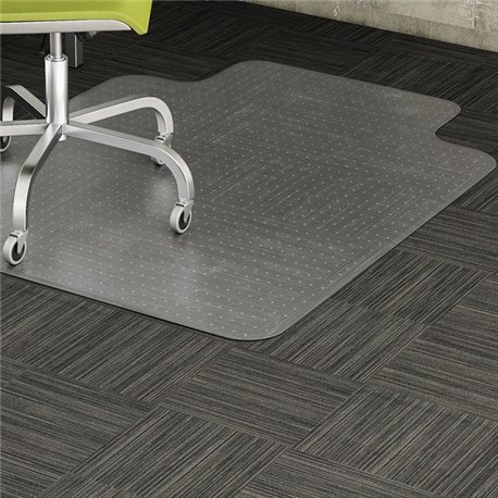 Lorell Standard Lip Low-pile Chairmat - Carpeted Floor - 48" Length x 36" Width x 0.112" Thickness - Lip Size 10" Length x 19" W