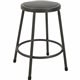 Lorell Metal Shop Stool - Vinyl Seat - Light Gray - Metal - 1 Each