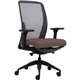 Lorell Executive Mesh High-Back Office Chair - Beige Crepe Fabric Seat - High Back - Armrest - 1 Each