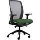 Lorell Executive Mesh High-Back Office Chair - Green Crepe Fabric Seat - High Back - Armrest - 1 Each