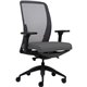 Lorell Executive Mesh High-Back Office Chair - Gray Crepe Fabric Seat - High Back - Armrest - 1 Each