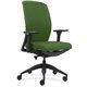 Lorell Executive High-Back Office Chair - Green Fabric Seat - Green Fabric Back - Black Frame - High Back - Armrest - 1 Each