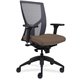 Lorell Justice Series Mesh High-Back Chair - Beige Fabric, Foam Seat - High Back - Black - 1 Each