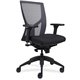 Lorell Justice Series Mesh High-Back Chair - Fabric, Vinyl, Foam Seat - Black Frame - High Back - Black - 1 Each