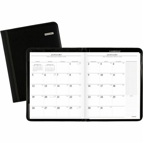 At-A-Glance Executive Padfolio - Monthly - 13 Month - January 2025 - January 2026 - 1 Month Double Page Layout - 9" x 11" White 