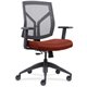 Lorell Mid-back Swivel Ttask Chair - Orange Fabric, Foam Seat - Black Frame - Mid Back - 1 Each