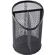 Lorell Mesh Desktop Organizer - 6.1" Height x 4.1" Width4.1" Length%Desktop - Black - Metal - 1 Each