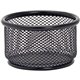 Lorell Mesh Wire Pencil Cup Holder - 3.8" x 2.1" x - Steel - 1 Each - Black