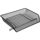 Lorell Side-loading Mesh Document Tray - 3" Height x 14.3" Width x 10.8" Depth - Stackable - Powder Coated - Black - Steel - 1 /