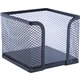 Lorell Mesh Wire Memo Holder - Support 3" x 3" Media - Steel - 1 Each - Black