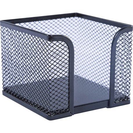 Lorell Mesh Wire Memo Holder - Support 3" x 3" Media - Steel - 1 Each - Black