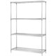 Lorell Industrial Wire Starter Shelving Unit - 36" Width x 24" Depth - Steel - Chrome