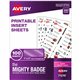 The Mighty Badge The Mighty Badge Printable Insert Sheets, 100 Clear Inserts, Laser - 1" x 3" - 100 / Pack - Printable, Non-adhe
