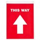 Avery THIS WAY Social Distancing Floor Decals - 5 - This Way Print/Message - Rectangular Shape - Pre-printed, Tear Resistant, We