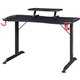 Lorell Gaming Desk - Powder Coated Base - 127 lb Capacity - 36" Height x 48" Width x 26" Depth - Assembly Required - Black - Med