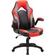 Lorell High-Back Gaming Chair - For Gaming - Vinyl, Nylon - Red, Black, Gray