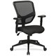 Lorell Executive Mesh Mid-Back Office Chair - Black Fabric Seat - Black Back - 5-star Base - 1 Each