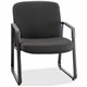 Lorell Big & Tall Upholstered Guest Chair - Black Plywood, Fabric Seat - Black Plywood, Fabric Back - Powder Coated Metal Frame 