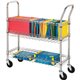 Lorell Mobile Wire Mail Cart - 99.21 lb Capacity - 4 Casters - 4" Caster Size - Steel - x 34.3" Width x 12.5" Depth x 40" Height