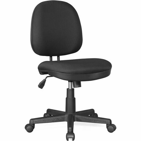 Lorell Contoured Back Tilt Task Chair - Black - Plastic - 1 Each